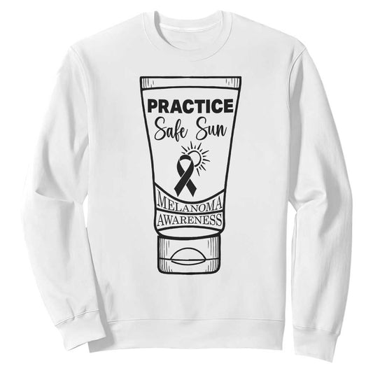 Skin Cancer Prevention Sweatshirt Practice Safe Sun Support Gift