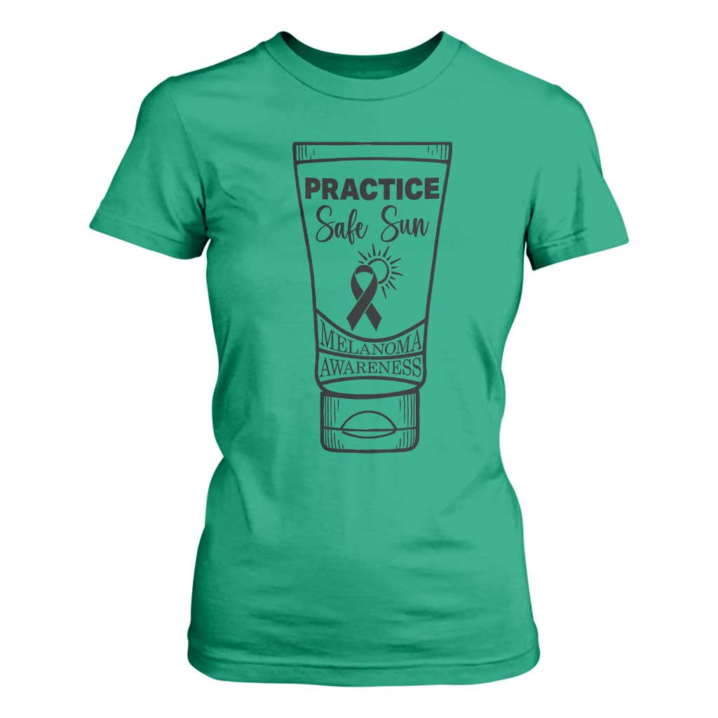 Skin Cancer Prevention T Shirt For Women Practice Safe Sun Support Gift