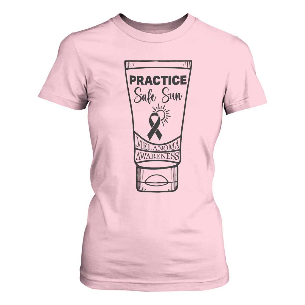 Skin Cancer Prevention T Shirt For Women Practice Safe Sun Support Gift