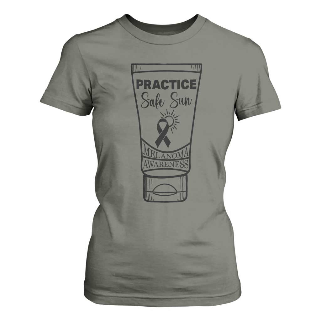 Skin Cancer Prevention T Shirt For Women Practice Safe Sun Support Gift