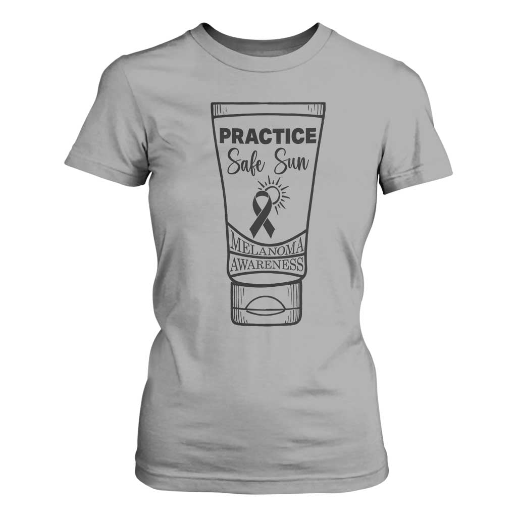 Skin Cancer Prevention T Shirt For Women Practice Safe Sun Support Gift