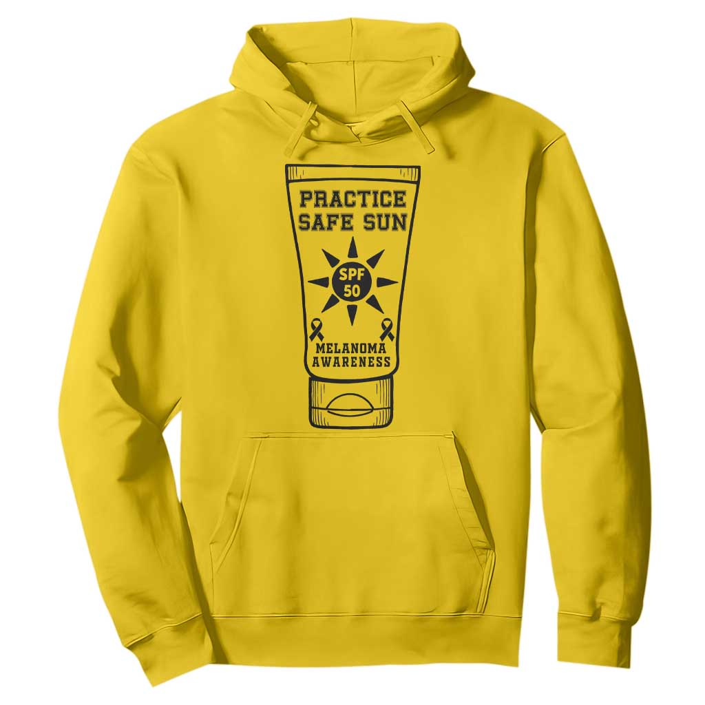 Practice Safe Sun Hoodie Funny Melanoma Skin Cancer Graphic