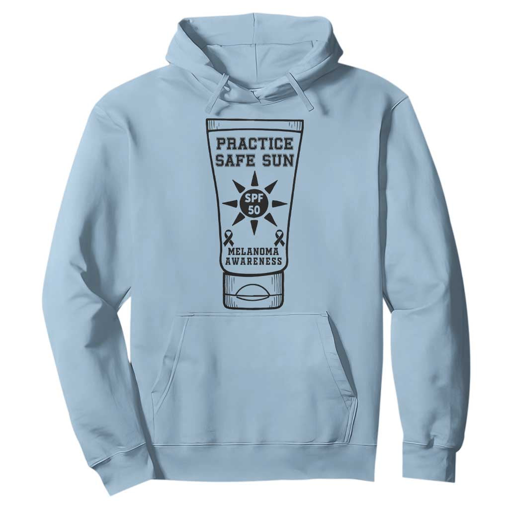 Practice Safe Sun Hoodie Funny Melanoma Skin Cancer Graphic