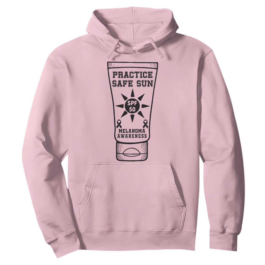 Practice Safe Sun Hoodie Funny Melanoma Skin Cancer Graphic
