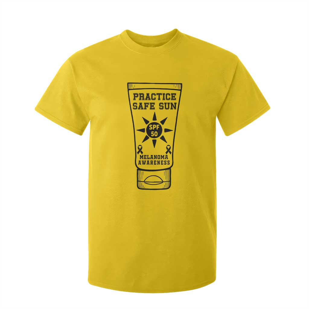 Practice Safe Sun T Shirt For Kid Funny Melanoma Skin Cancer Graphic