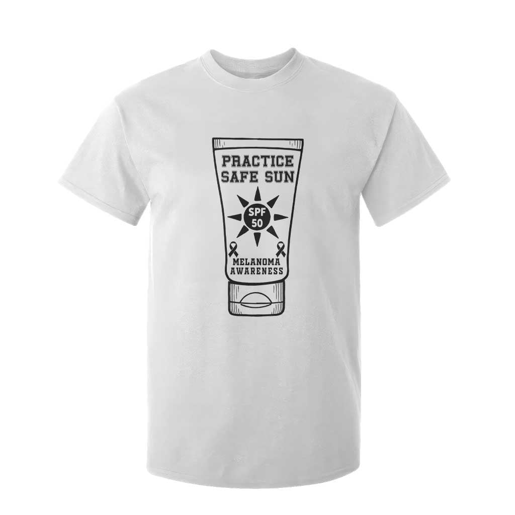 Practice Safe Sun T Shirt For Kid Funny Melanoma Skin Cancer Graphic