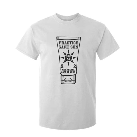 Practice Safe Sun T Shirt For Kid Funny Melanoma Skin Cancer Graphic