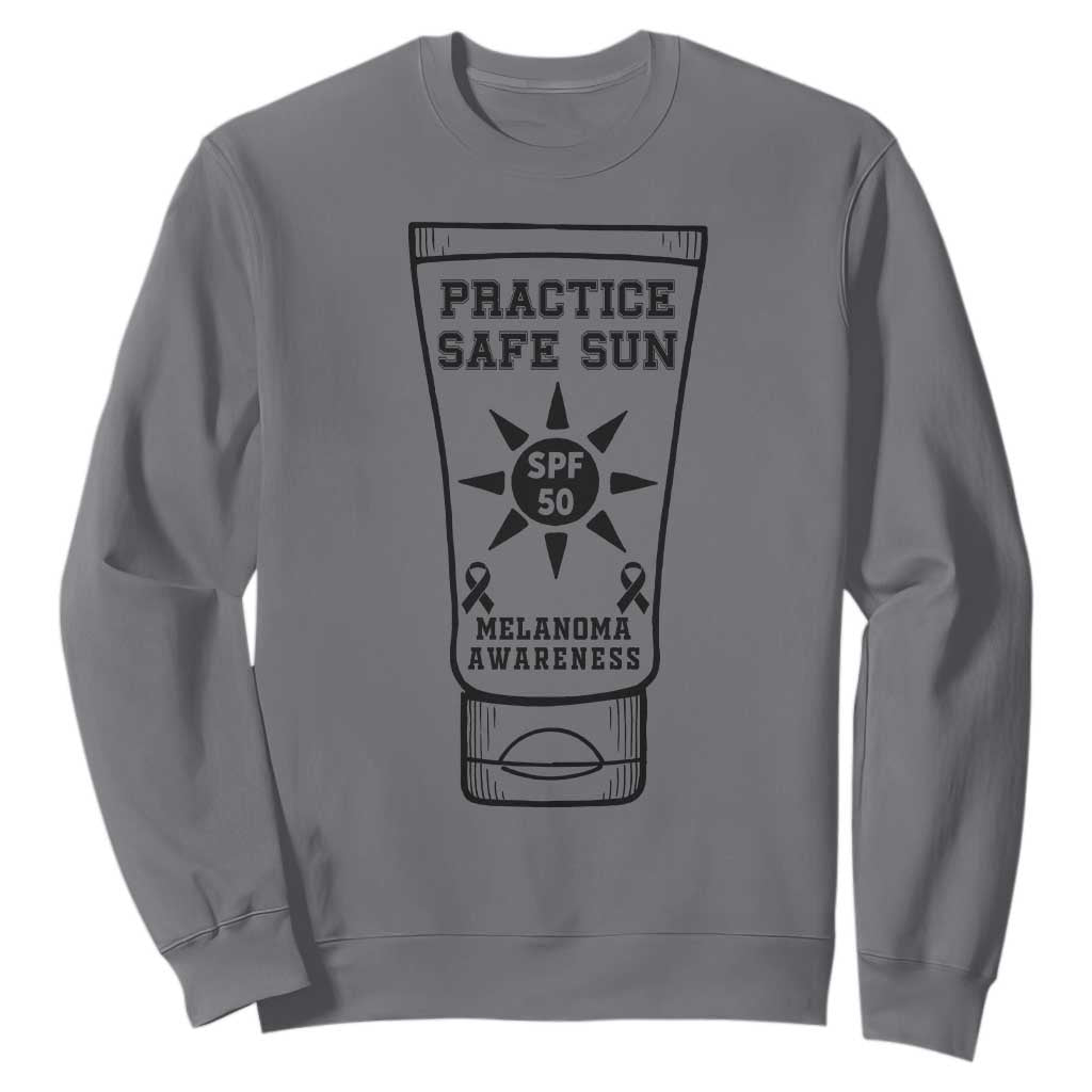 Practice Safe Sun Sweatshirt Funny Melanoma Skin Cancer Graphic