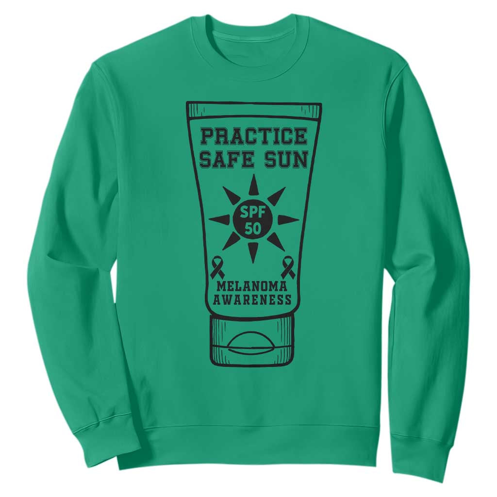Practice Safe Sun Sweatshirt Funny Melanoma Skin Cancer Graphic