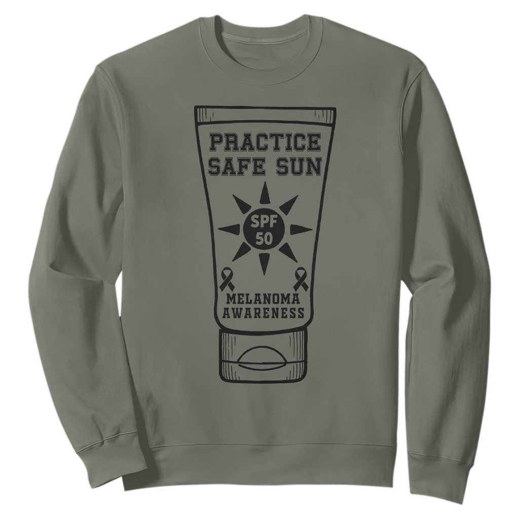 Practice Safe Sun Sweatshirt Funny Melanoma Skin Cancer Graphic