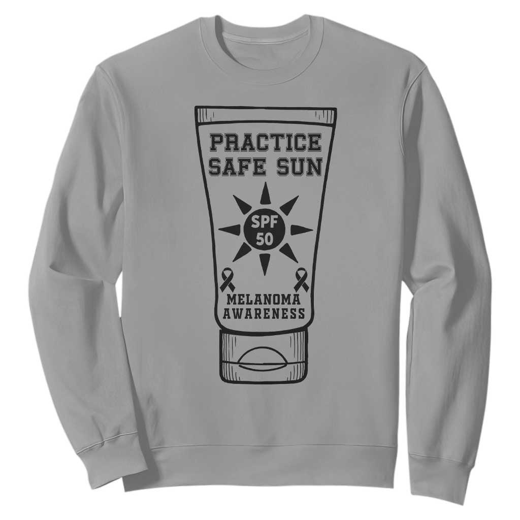 Practice Safe Sun Sweatshirt Funny Melanoma Skin Cancer Graphic