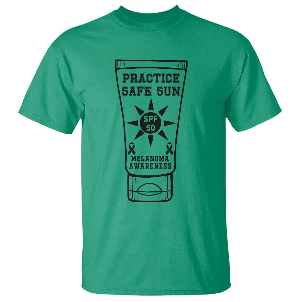 Practice Safe Sun T Shirt Funny Melanoma Skin Cancer Graphic