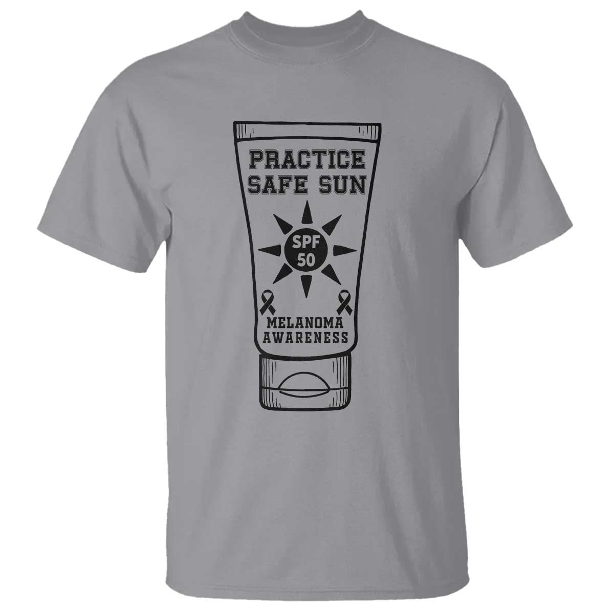 Practice Safe Sun T Shirt Funny Melanoma Skin Cancer Graphic
