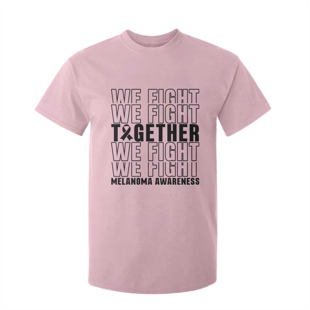 Melanoma Support Warrior T Shirt For Kid We Fight Together