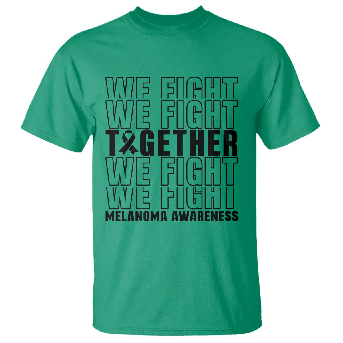 Melanoma Support Warrior T Shirt We Fight Together