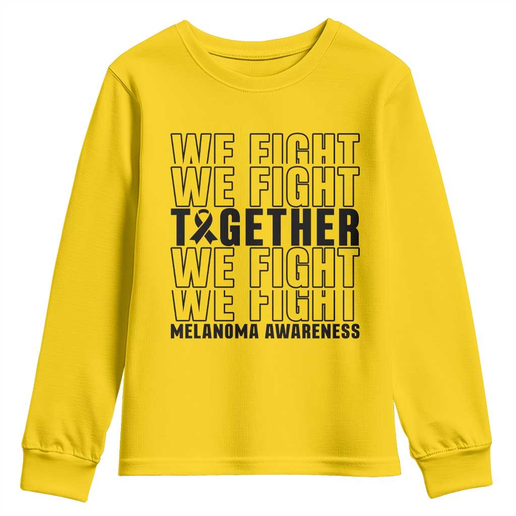 Melanoma Support Warrior Youth Sweatshirt We Fight Together