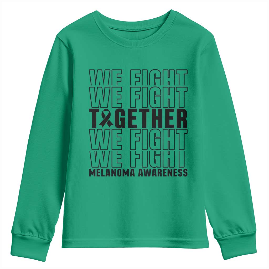 Melanoma Support Warrior Youth Sweatshirt We Fight Together