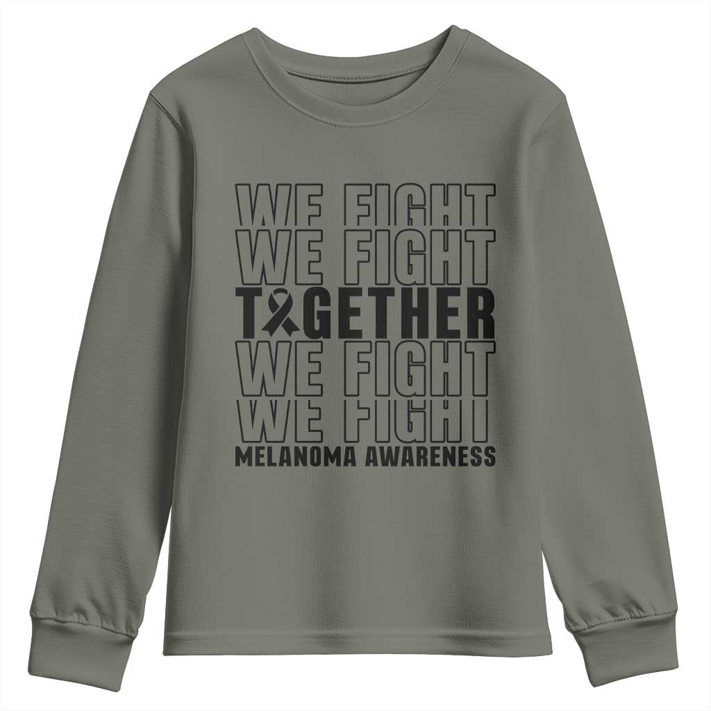 Melanoma Support Warrior Youth Sweatshirt We Fight Together
