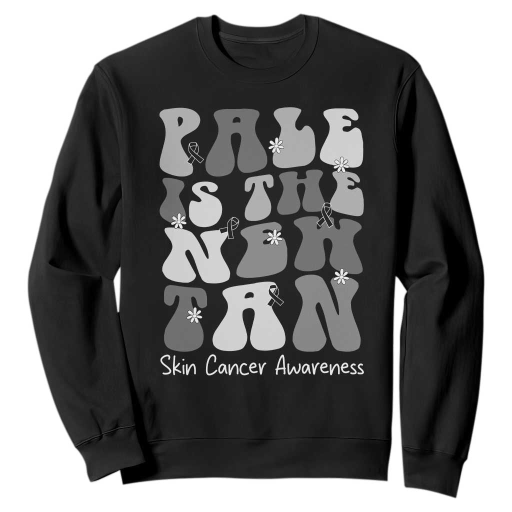 Skin Cancer Warrior Sweatshirt Pale Is The New Tan