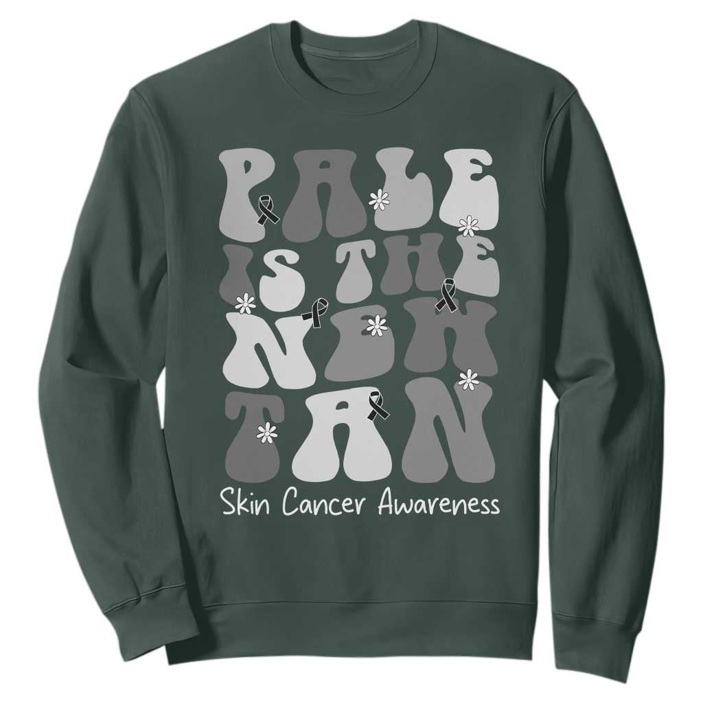 Skin Cancer Warrior Sweatshirt Pale Is The New Tan