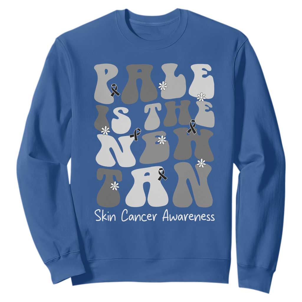 Skin Cancer Warrior Sweatshirt Pale Is The New Tan