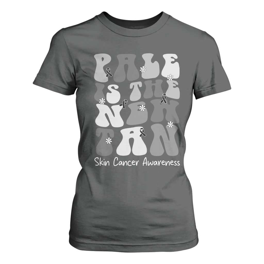 Skin Cancer Warrior T Shirt For Women Pale Is The New Tan