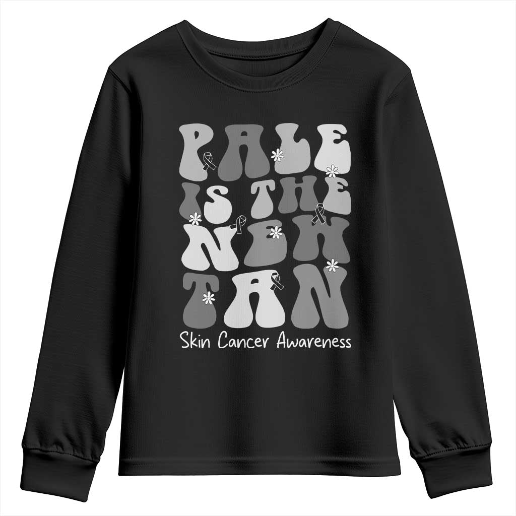 Skin Cancer Warrior Youth Sweatshirt Pale Is The New Tan
