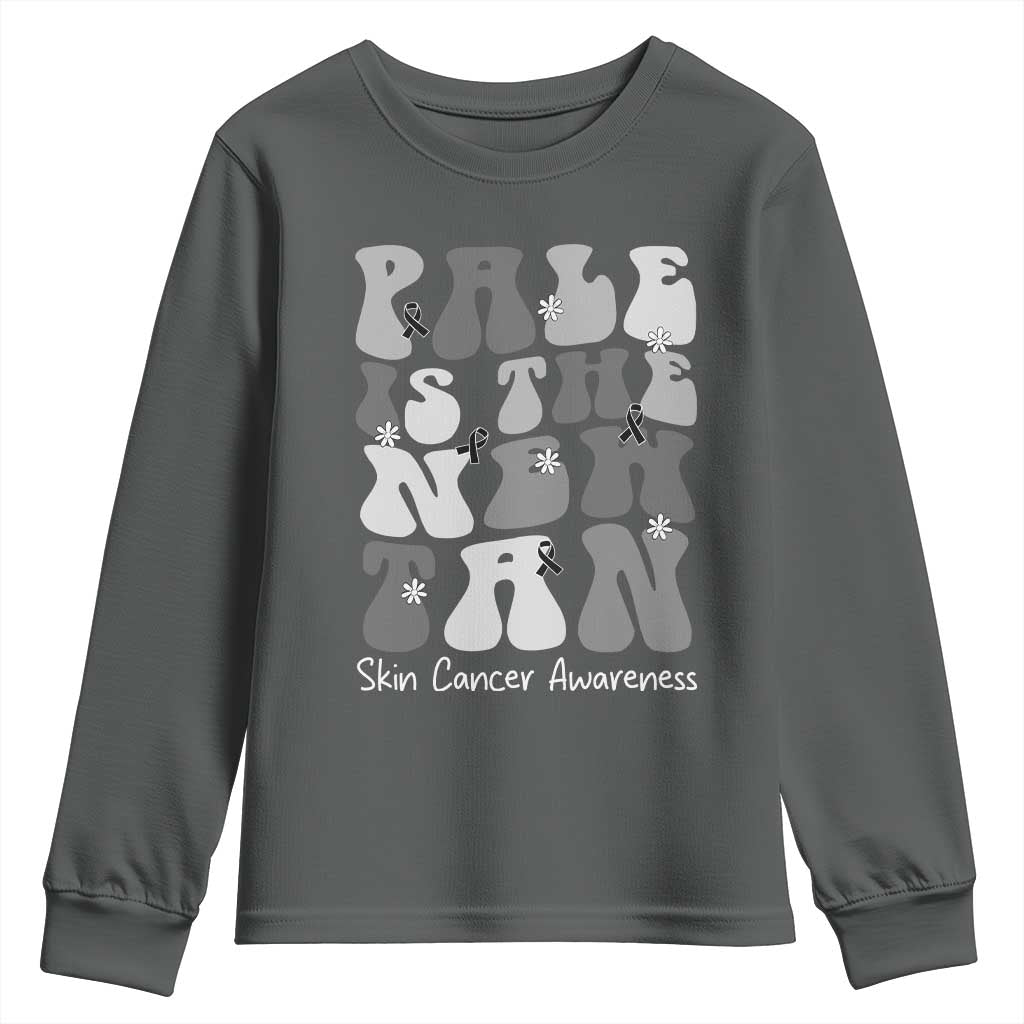 Skin Cancer Warrior Youth Sweatshirt Pale Is The New Tan