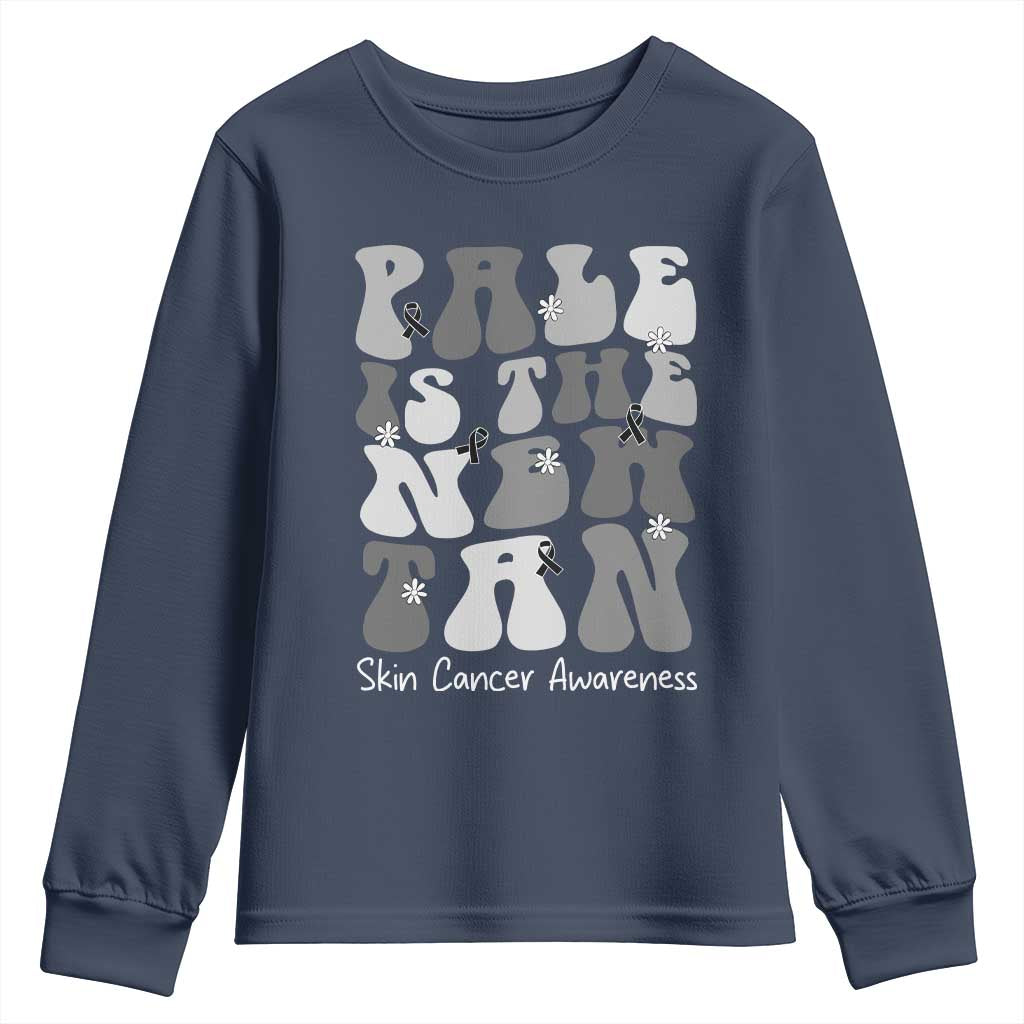 Skin Cancer Warrior Youth Sweatshirt Pale Is The New Tan