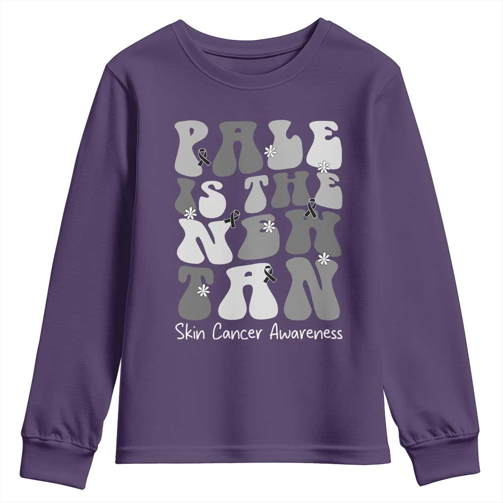 Skin Cancer Warrior Youth Sweatshirt Pale Is The New Tan