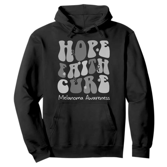 Faith Hope Cure Melanoma Hoodie Skin Cancer Fighter