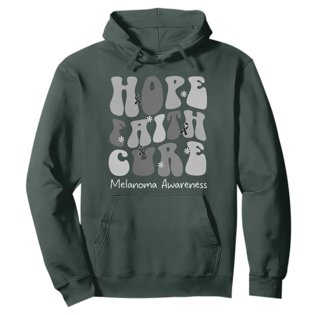 Faith Hope Cure Melanoma Hoodie Skin Cancer Fighter