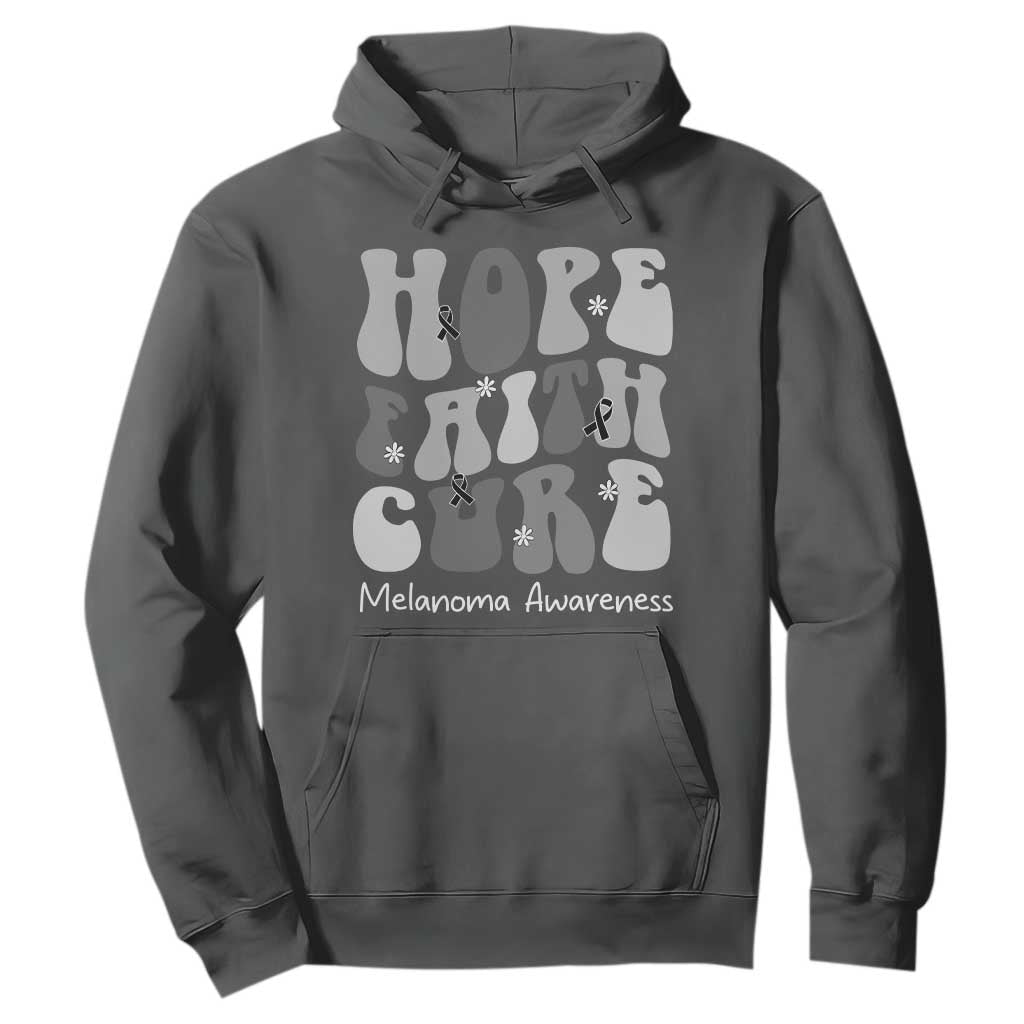 Faith Hope Cure Melanoma Hoodie Skin Cancer Fighter