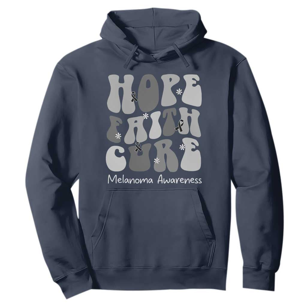 Faith Hope Cure Melanoma Hoodie Skin Cancer Fighter