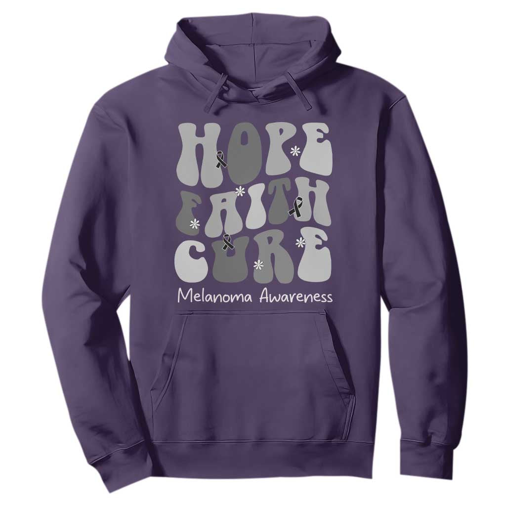 Faith Hope Cure Melanoma Hoodie Skin Cancer Fighter