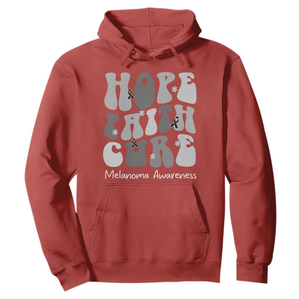 Faith Hope Cure Melanoma Hoodie Skin Cancer Fighter