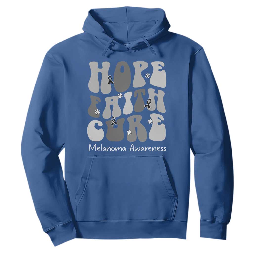 Faith Hope Cure Melanoma Hoodie Skin Cancer Fighter