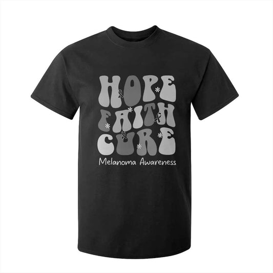 Faith Hope Cure Melanoma T Shirt For Kid Skin Cancer Fighter