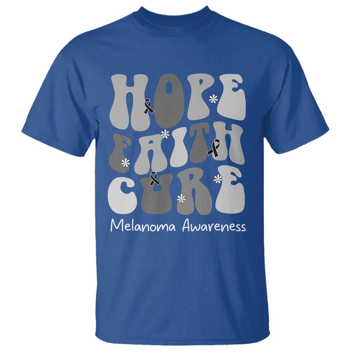 Faith Hope Cure Melanoma T Shirt Skin Cancer Fighter