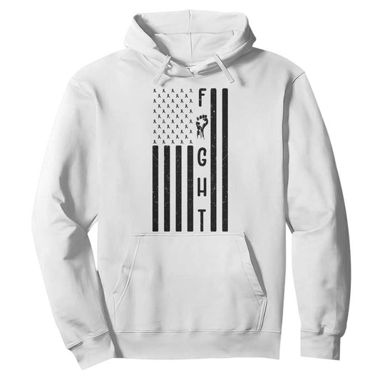 Fight Skin Cancer Melanoma Fighter USA Flag Hoodie