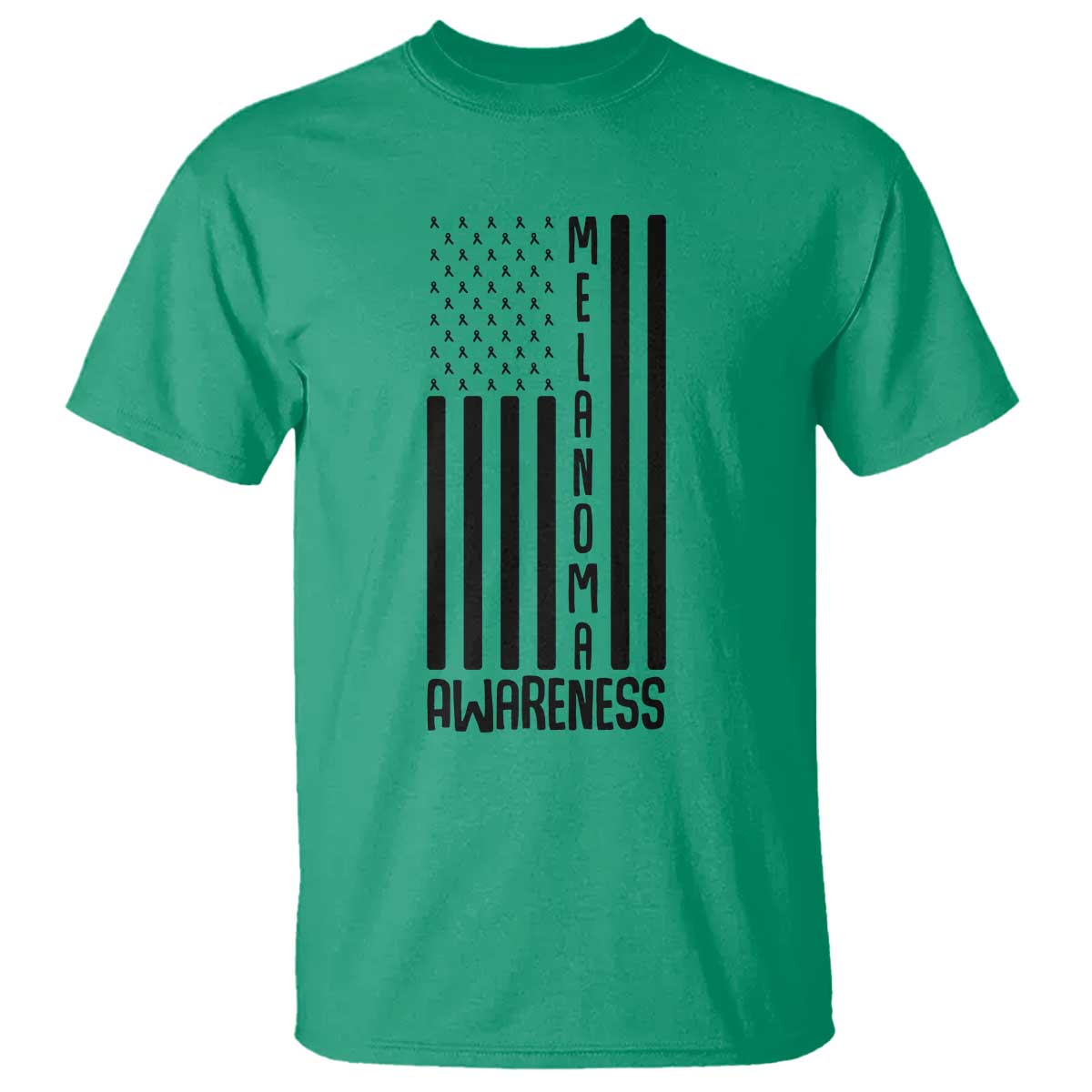 Melanoma Support USA Flag T Shirt Patriotic Cancer Warrior
