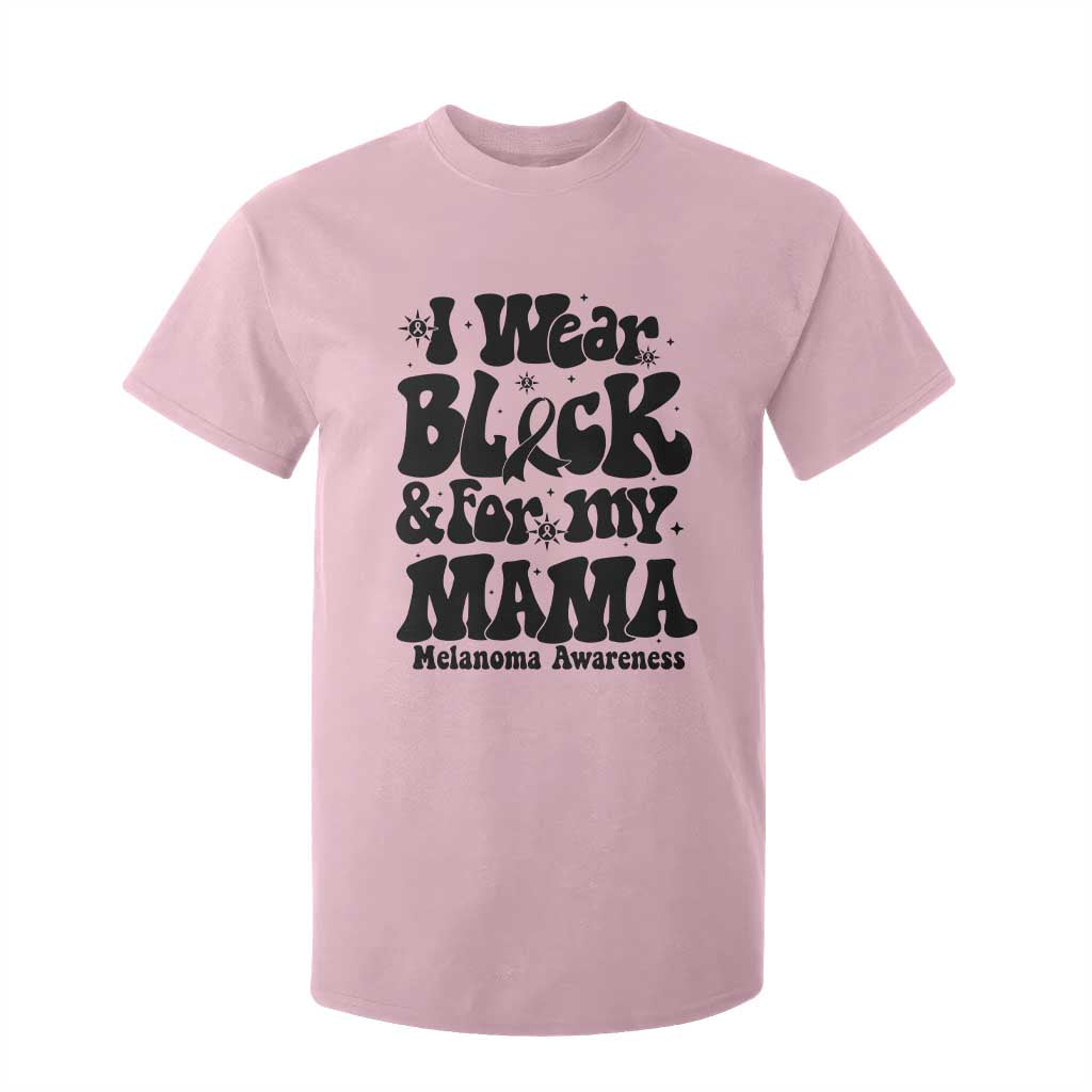 Melanoma Family Support T Shirt For Kid I Wear Black For My Mama