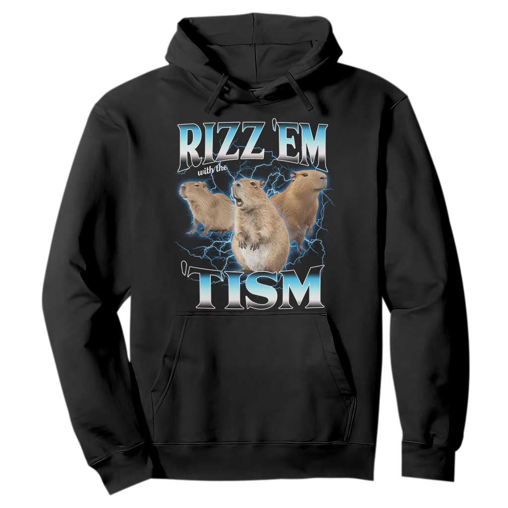 Autism Capybara Hoodie Funny Rizz Em With The Tism