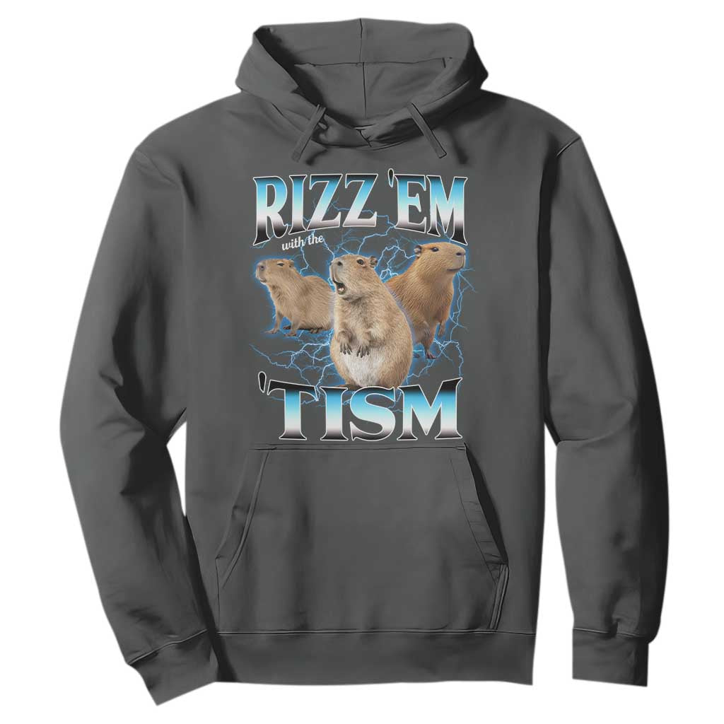 Autism Capybara Hoodie Funny Rizz Em With The Tism