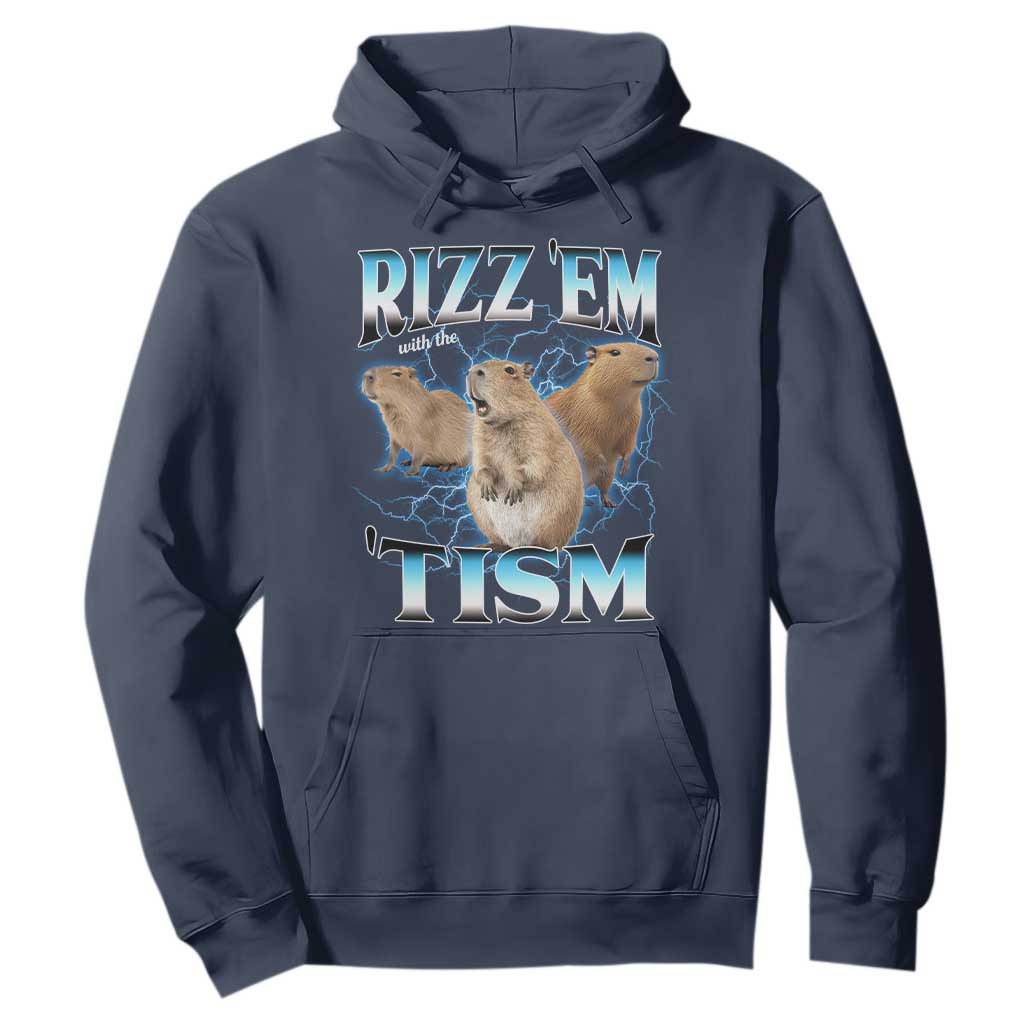Autism Capybara Hoodie Funny Rizz Em With The Tism