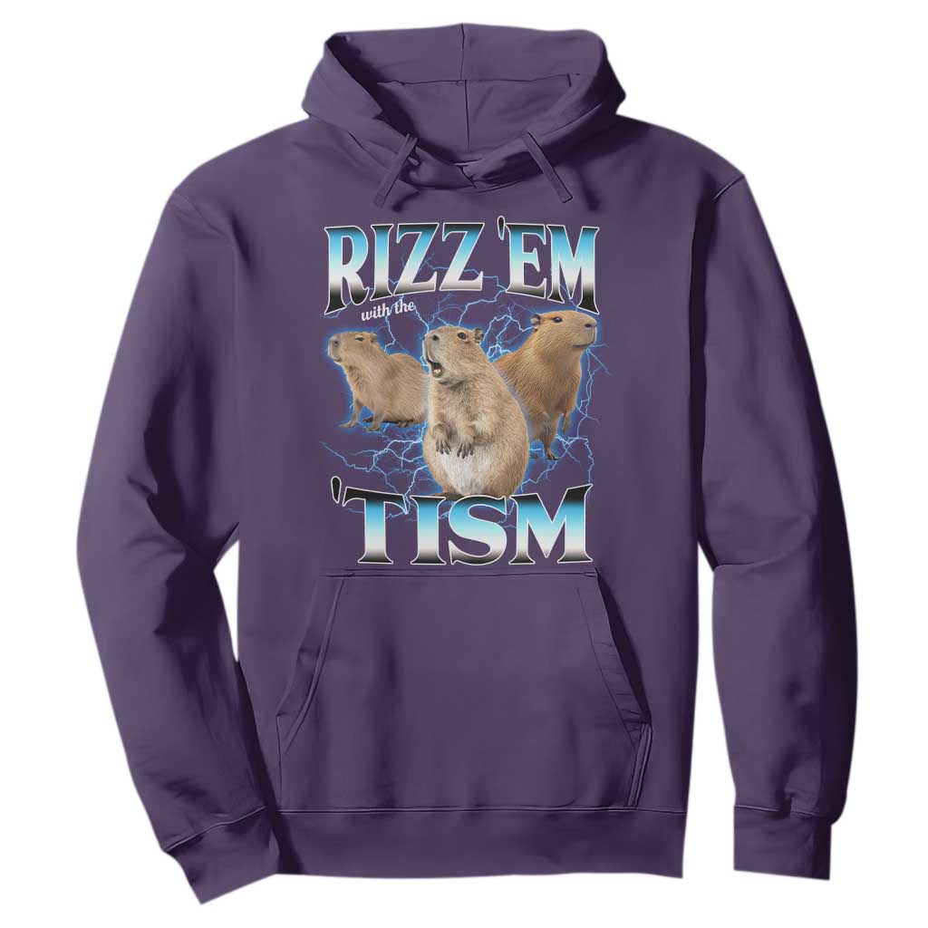 Autism Capybara Hoodie Funny Rizz Em With The Tism