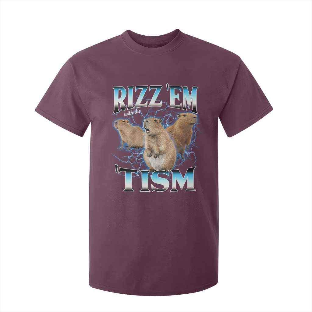 Autism Capybara T Shirt For Kid Funny Rizz Em With The Tism