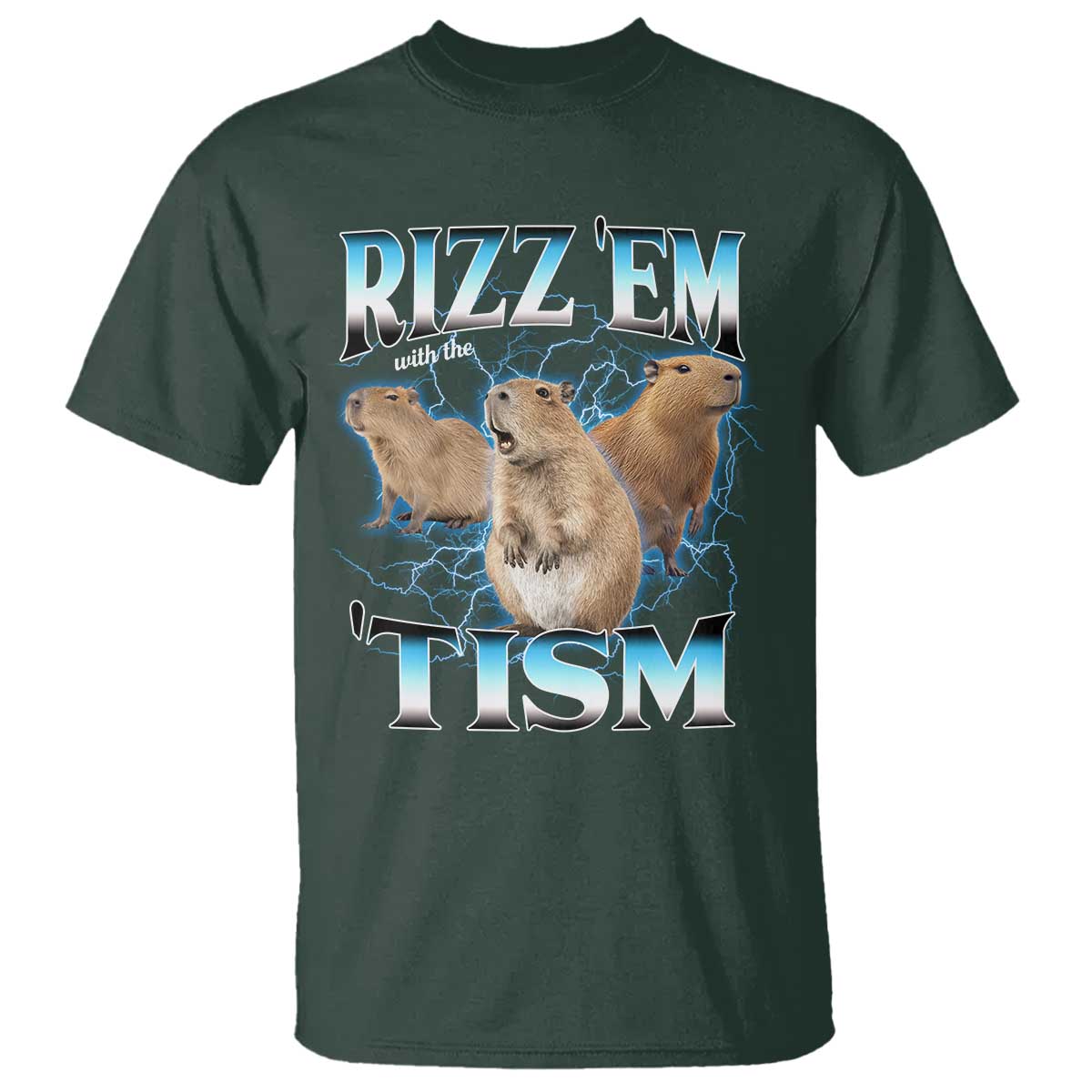 Autism Capybara T Shirt Funny Rizz Em With The Tism