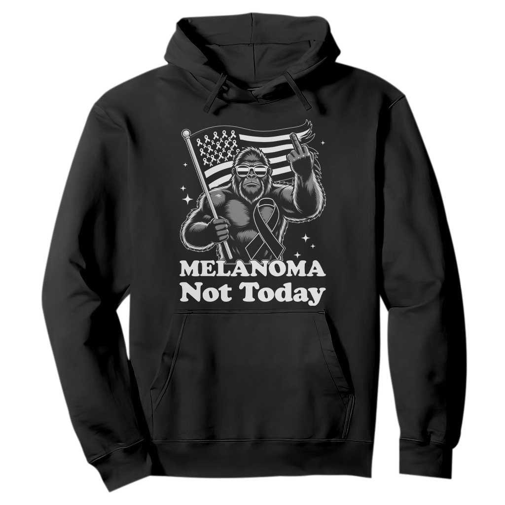 Bigfoot Black Ribbon Hoodie Not Today Melanoma