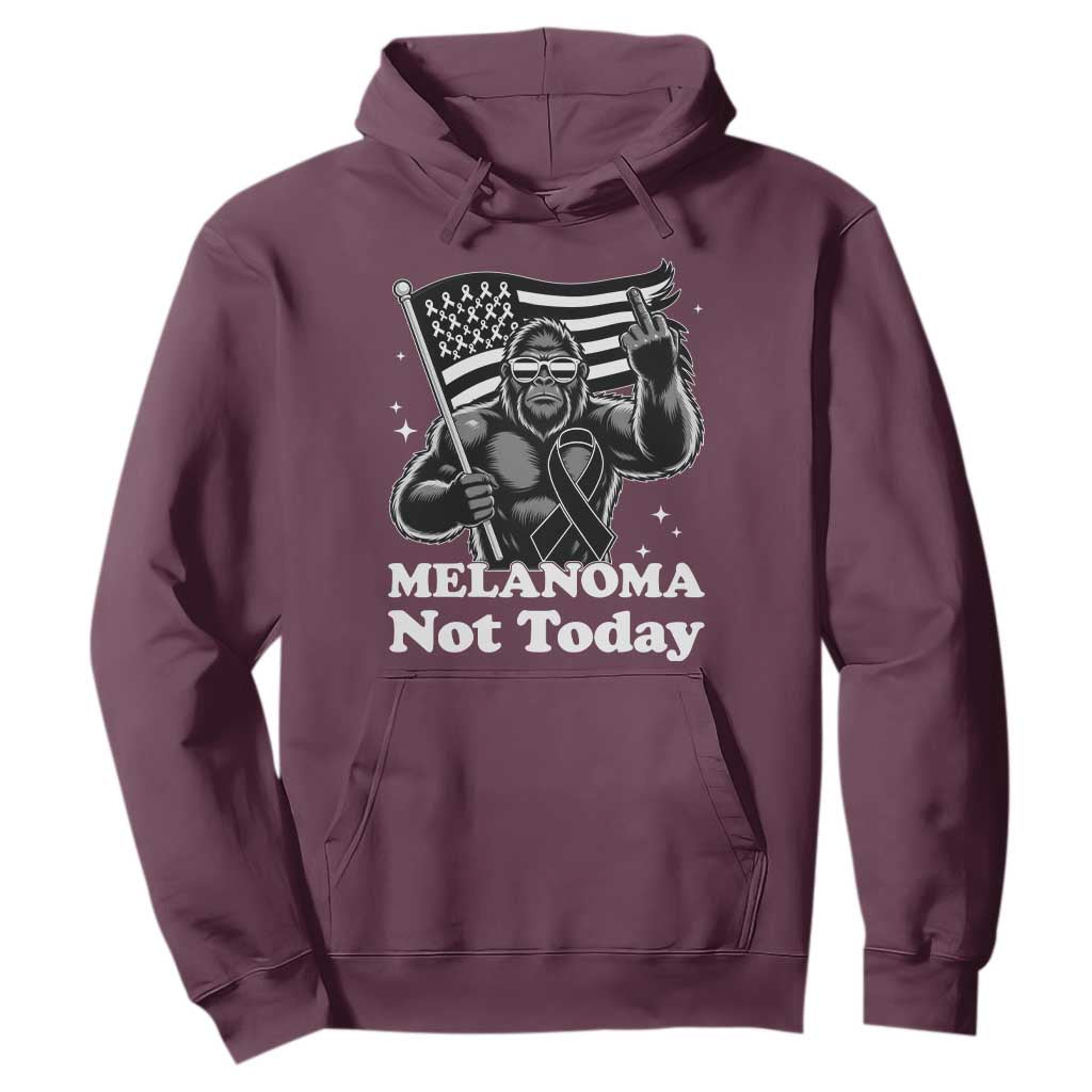 Bigfoot Black Ribbon Hoodie Not Today Melanoma
